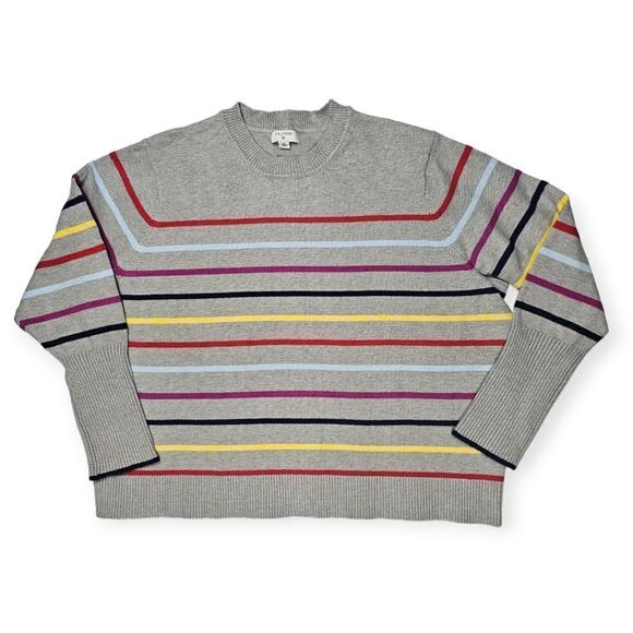La‎ Ligne Cashmere Blend Colorful Striped Long Sleeve Sweater Women's Size 3X - Picture 1 of 9